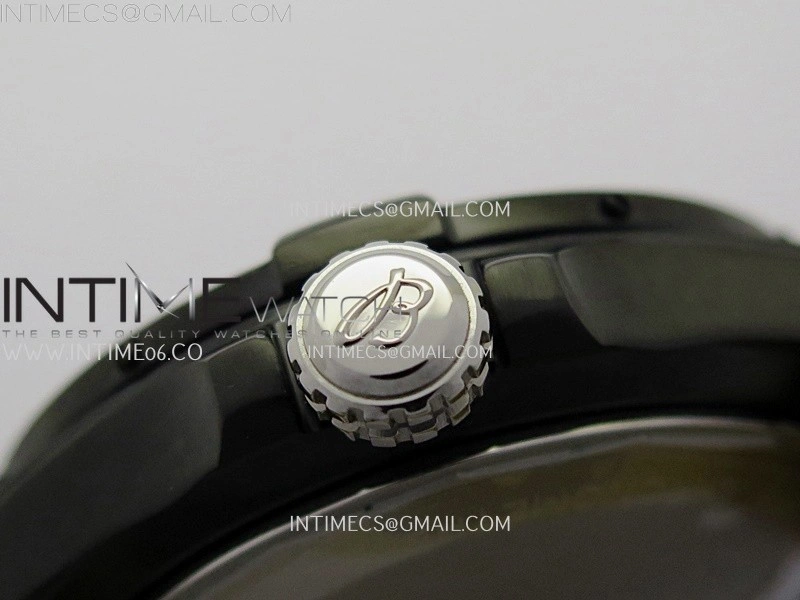 Avenger Chronometer 42mm GMT DLC BLSF 1:1 Best Version Black Dial On Black Nylon Strap A2836