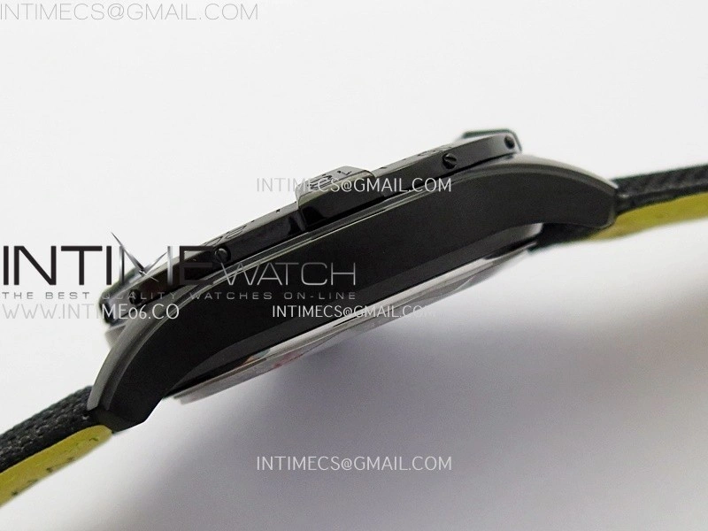 Avenger Chronometer 42mm GMT DLC BLSF 1:1 Best Version Black Dial On Black Nylon Strap A2836