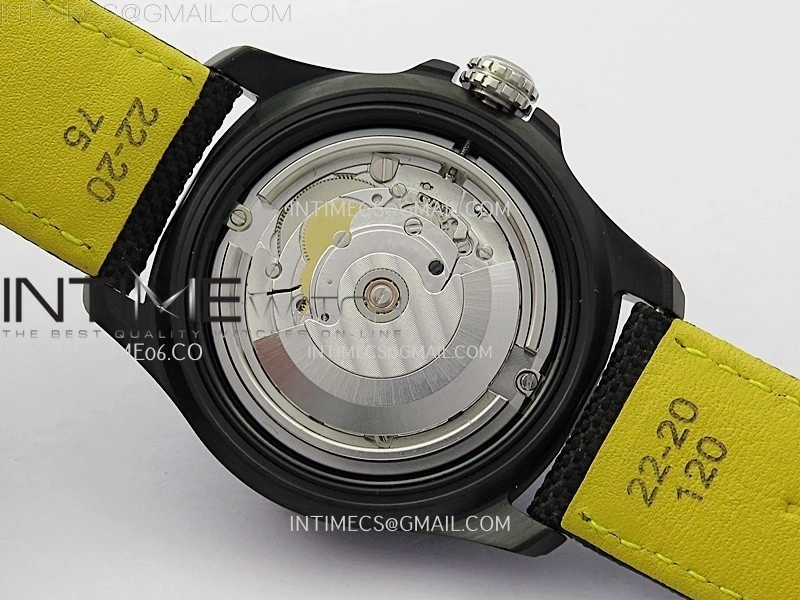 Avenger Chronometer 42mm GMT DLC BLSF 1:1 Best Version Black Dial On Black Nylon Strap A2836
