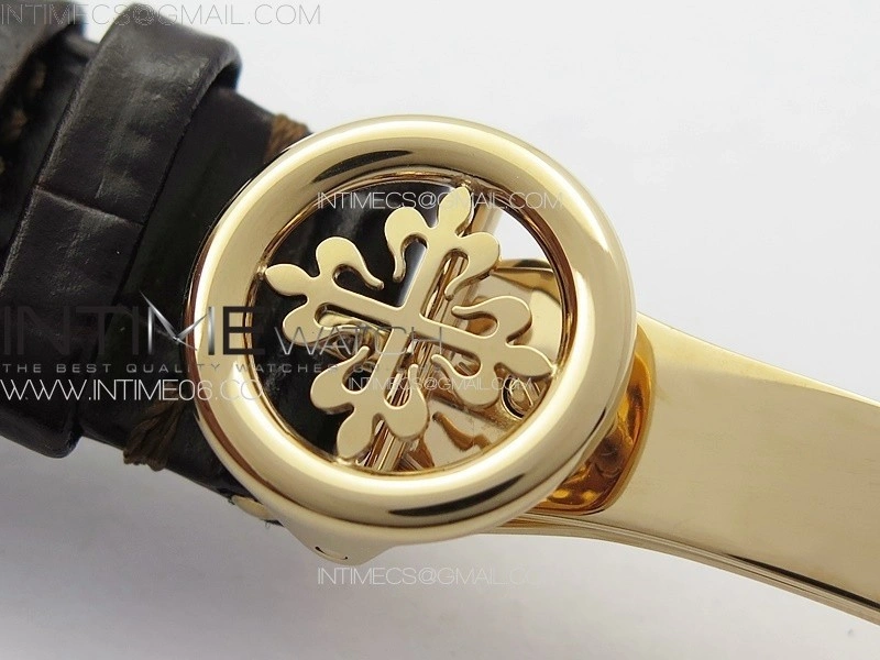 Annual Calendar Moonphase 5396 RG PPF 1:1 Best Edition Champagne Dial on Brown Leather Strap PPF324