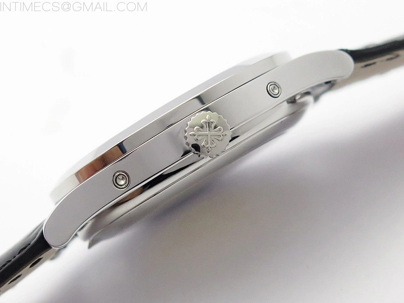 Annual Calendar Complications 5396 SS GRF Best Edition White Dial Blue Markers on Black leather strap A324