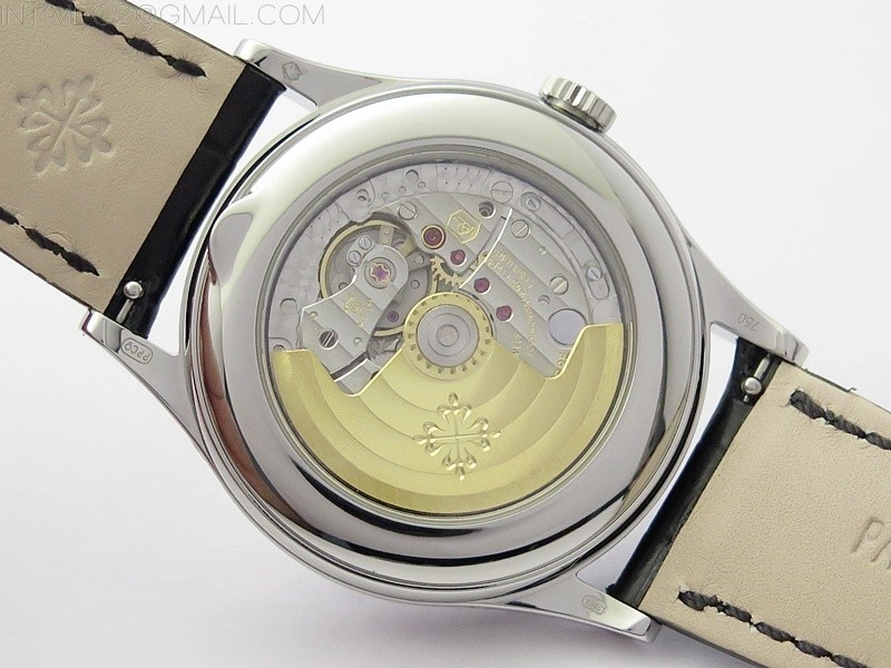 Annual Calendar Complications 5396 SS GRF Best Edition White Dial Blue Markers on Black leather strap A324