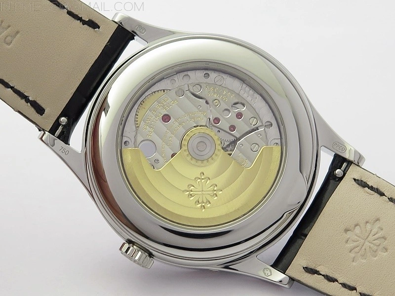 Annual Calendar Complications 5396 SS GRF Best Edition White Dial Blue Markers on Black leather strap A324