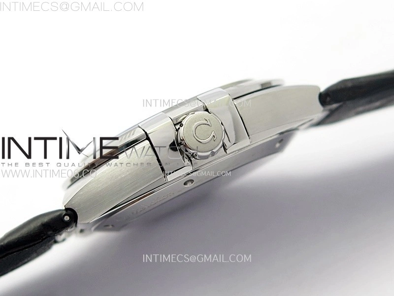 Constellation 39mm SS VSF 1:1 Best Edition Black Dial on Black Leather Strap A8800