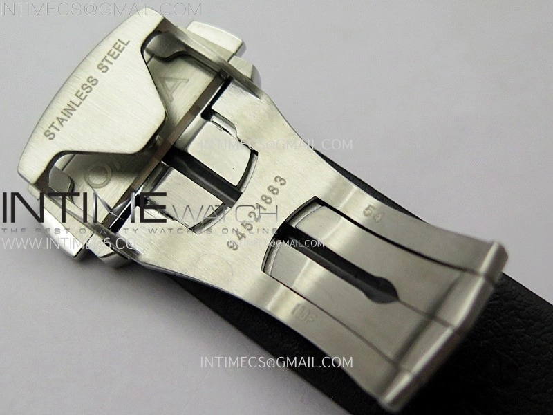 Constellation 39mm SS VSF 1:1 Best Edition Black Dial on Black Leather Strap A8800