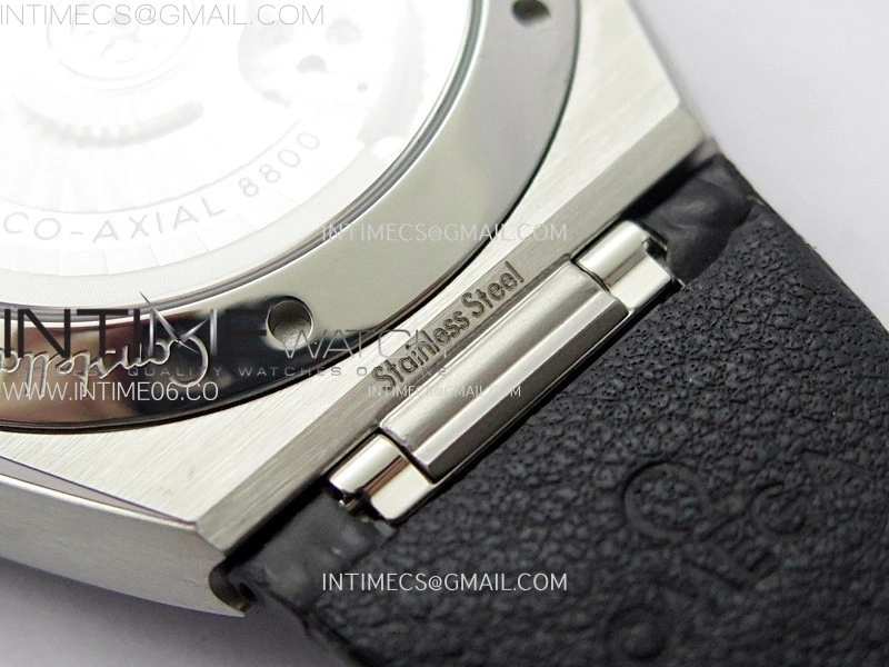 Constellation 39mm SS VSF 1:1 Best Edition Black Dial on Black Leather Strap A8800