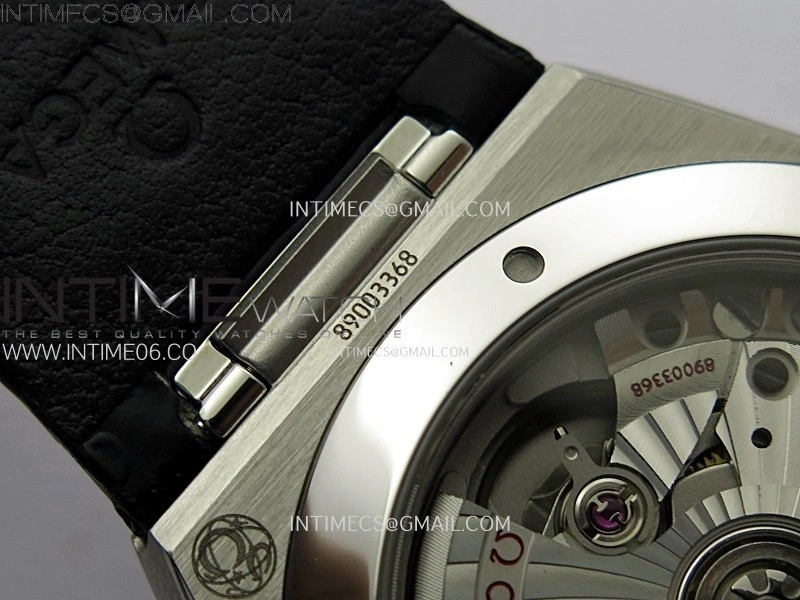 Constellation 39mm SS VSF 1:1 Best Edition Black Dial on Black Leather Strap A8800