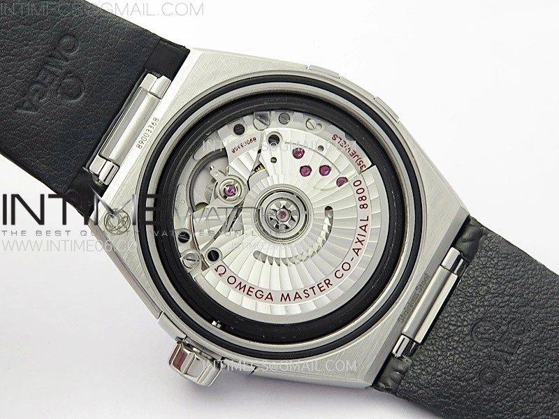 Constellation 39mm SS VSF 1:1 Best Edition Black Dial on Black Leather Strap A8800