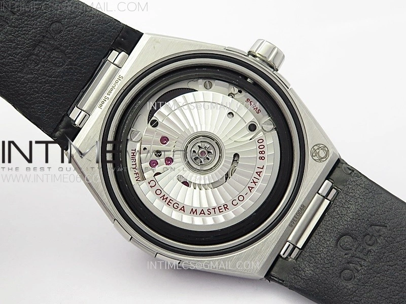 Constellation 39mm SS VSF 1:1 Best Edition Black Dial on Black Leather Strap A8800
