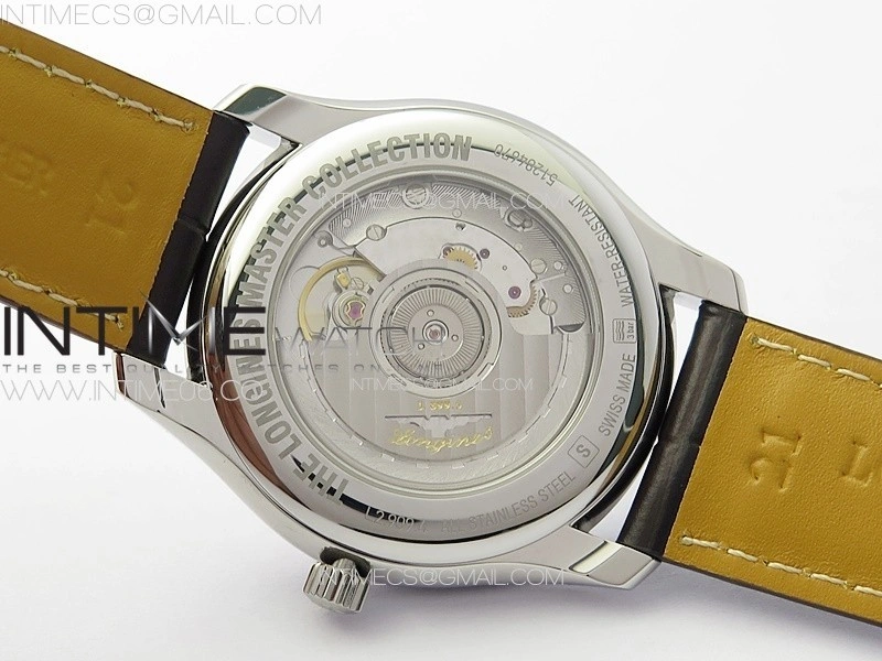 Master Moonphase SS APSF 1:1 Best Edition White Numeral Dial on Brown Leather Strap AL899