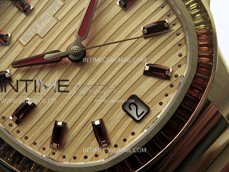 Nautilus 7118 1300R-001 Color Diamonds Bezel RG PPF 1:1 Best Edition RG Dial on RG Bracelet A324 Super Clone