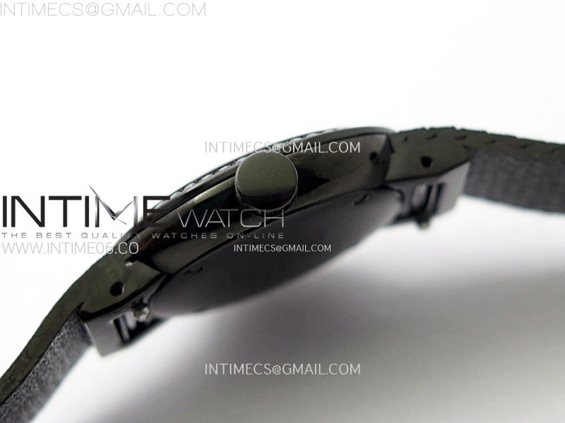La D de dior Satine DLC Case 8848F 1:1 Best Edition Black Dial on DLC bracelet Swiss Quartz