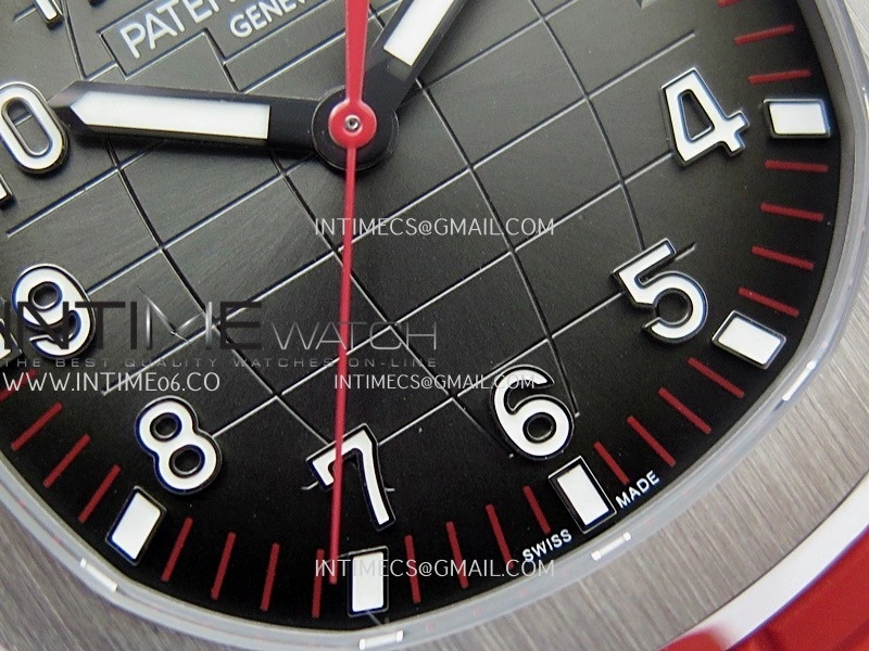 Aquanaut 5167 Singapore 2019 SS DDF 1:1 Best Edition Black Dial On Red Rubber Strap Super Clone DD324