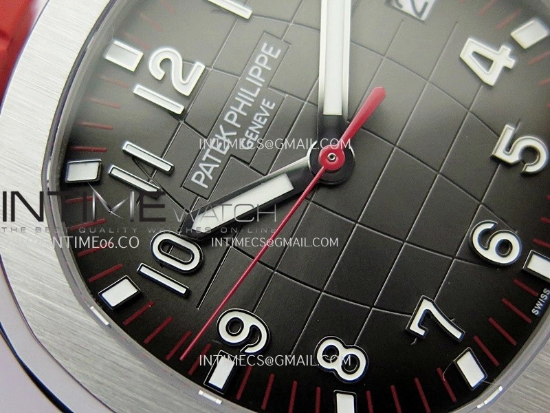 Aquanaut 5167 Singapore 2019 SS DDF 1:1 Best Edition Black Dial On Red Rubber Strap Super Clone DD324