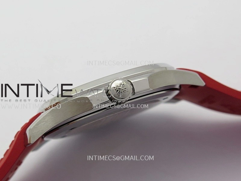 Aquanaut 5167 Singapore 2019 SS DDF 1:1 Best Edition Black Dial On Red Rubber Strap Super Clone DD324