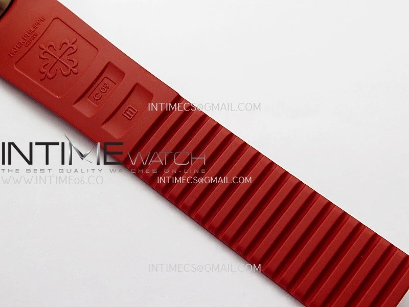 Aquanaut 5167 Singapore 2019 SS DDF 1:1 Best Edition Black Dial On Red Rubber Strap Super Clone DD324