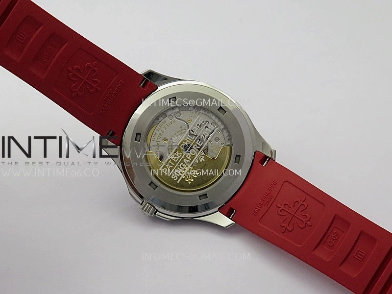 Aquanaut 5167 Singapore 2019 SS DDF 1:1 Best Edition Black Dial On Red Rubber Strap Super Clone DD324