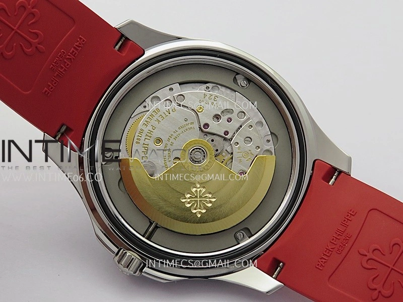 Aquanaut 5167 Singapore 2019 SS DDF 1:1 Best Edition Black Dial On Red Rubber Strap Super Clone DD324