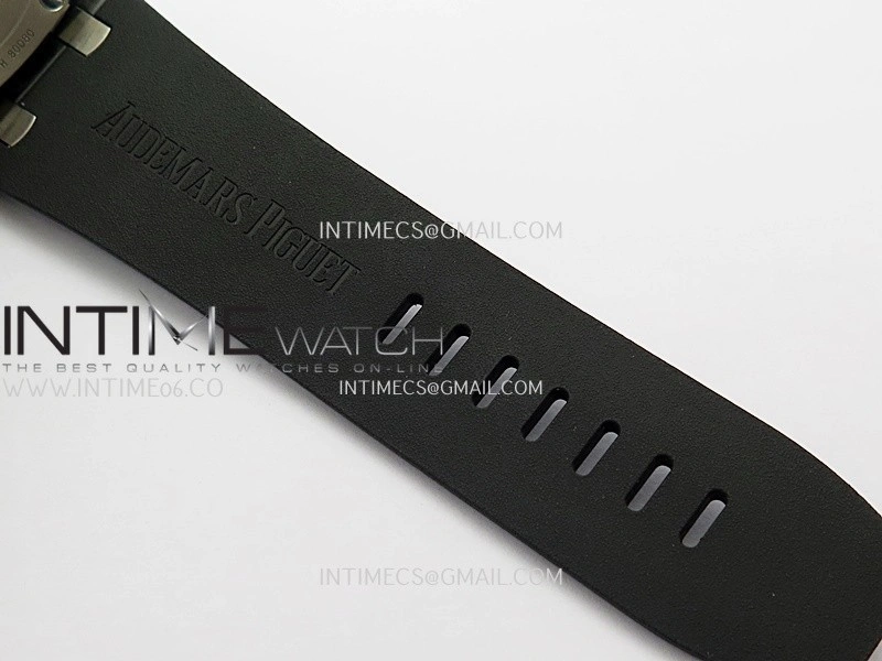 Royal Oak Offshore 44mm Real Carbon APJF 1:1 Best Edition Black Dial on Black Rubber Strap A3126
