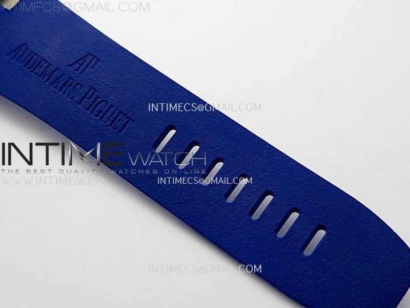Royal Oak Offshore 44mm SS TKF 1:1 Best Edition Blue Yellow Dial on Blue Yellow Rubber Strap A3126