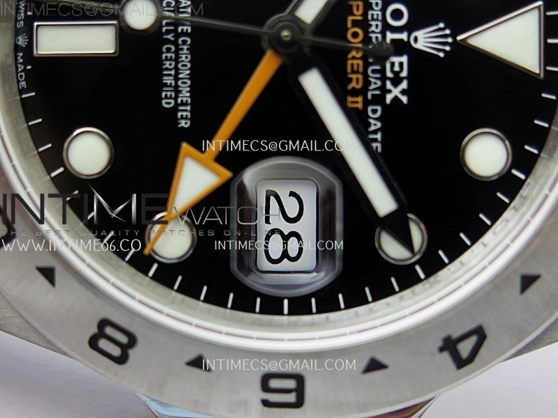 Explorer II 42mm 226570 904L SS QF 1:1 Best Edition Black Dial on Bracelet SH3285 CHS
