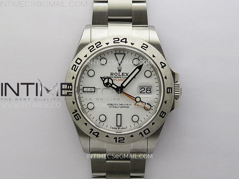 Explorer II 42mm 226570 904L SS QF 1:1 Best Edition White Dial on Bracelet SH3285 CHS