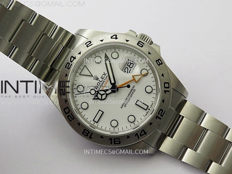 Explorer II 42mm 226570 904L SS QF 1:1 Best Edition White Dial on Bracelet SH3285 CHS