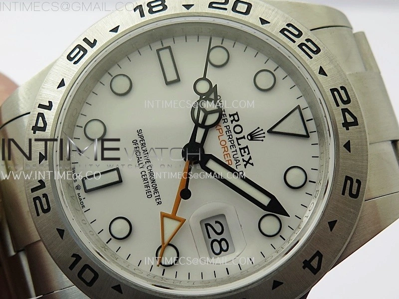 Explorer II 42mm 226570 904L SS QF 1:1 Best Edition White Dial on Bracelet SH3285 CHS