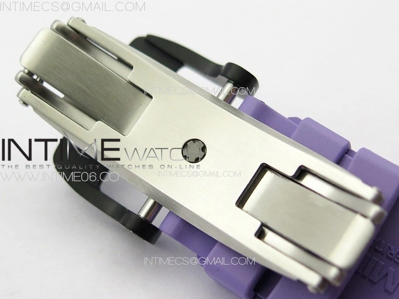 RM035-02 Forged Carbon Case KUF Best Edition White Crown on Purple Rubber Strap MIYOTA8215