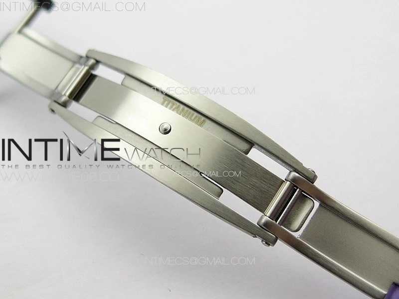 RM035-02 Forged Carbon Case KUF Best Edition White Crown on Purple Rubber Strap MIYOTA8215