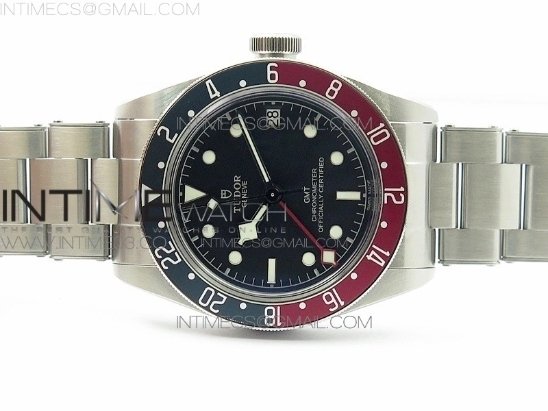 Black Bay GMT Baselworld 2018 Pepsi Blue Red Bezel ZF 1:1 Best Edition Black Dial on SS Bracelet A2836