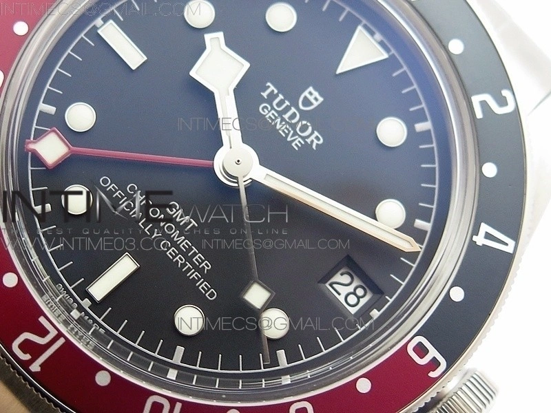 Black Bay GMT Baselworld 2018 Pepsi Blue Red Bezel ZF 1:1 Best Edition Black Dial on SS Bracelet A2836
