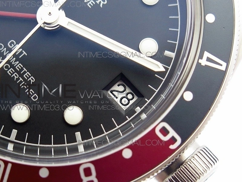 Black Bay GMT Baselworld 2018 Pepsi Blue Red Bezel ZF 1:1 Best Edition Black Dial on SS Bracelet A2836