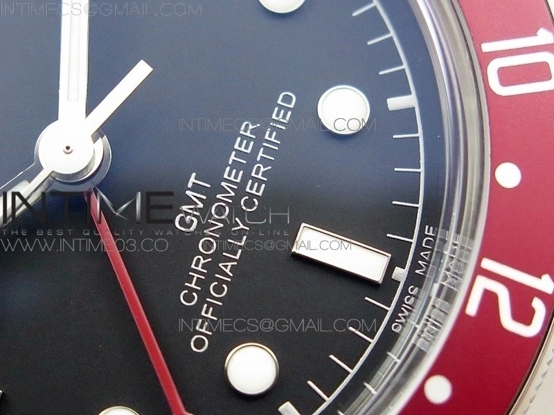 Black Bay GMT Baselworld 2018 Pepsi Blue Red Bezel ZF 1:1 Best Edition Black Dial on SS Bracelet A2836