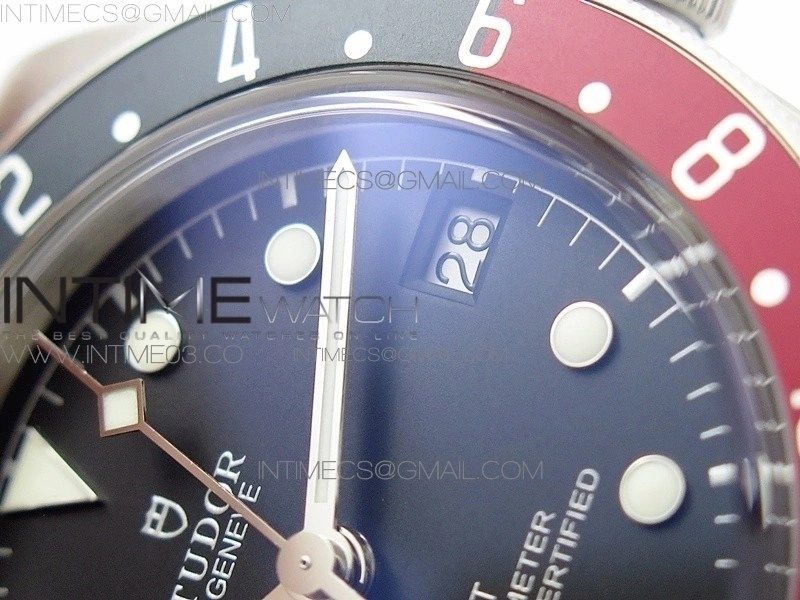 Black Bay GMT Baselworld 2018 Pepsi Blue Red Bezel ZF 1:1 Best Edition Black Dial on SS Bracelet A2836