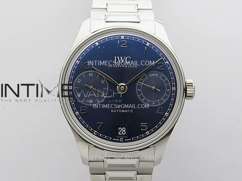 Portugieser IW501704 42mm SS APSF 1:1 Best Edition Blue Dial on SS Bracelet A52010