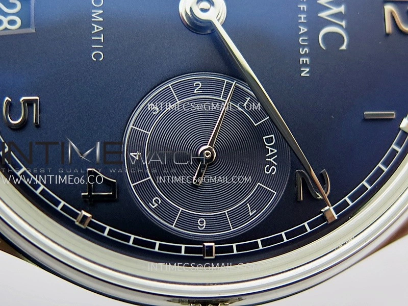 Portugieser IW501704 42mm SS APSF 1:1 Best Edition Blue Dial on SS Bracelet A52010