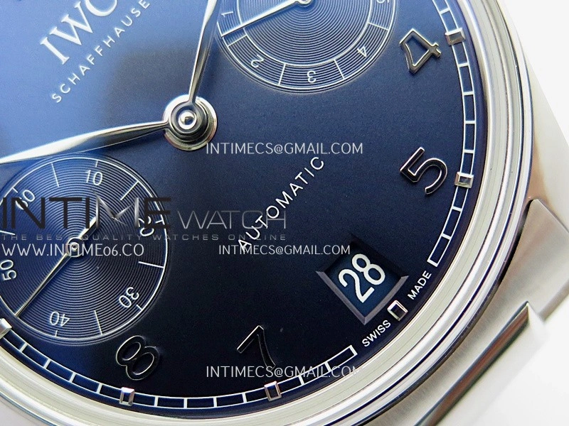 Portugieser IW501704 42mm SS APSF 1:1 Best Edition Blue Dial on SS Bracelet A52010