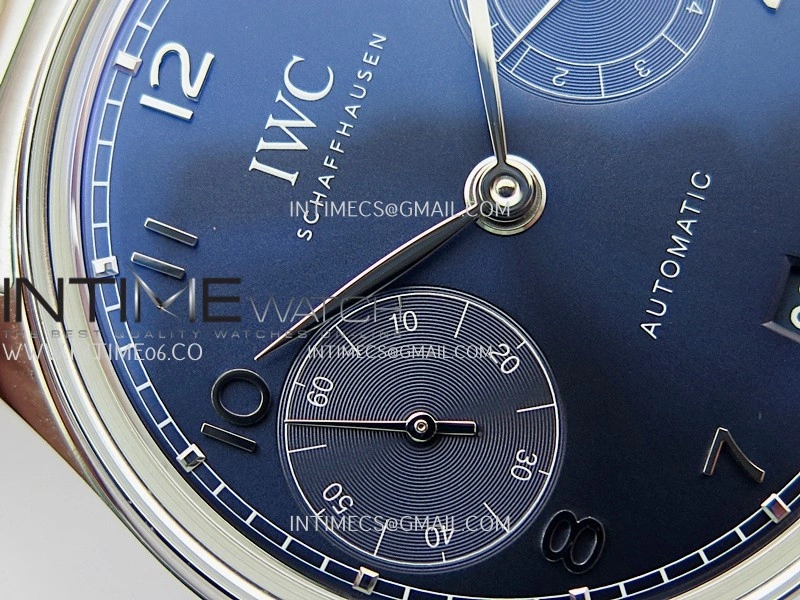 Portugieser IW501704 42mm SS APSF 1:1 Best Edition Blue Dial on SS Bracelet A52010