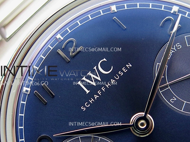 Portugieser IW501704 42mm SS APSF 1:1 Best Edition Blue Dial on SS Bracelet A52010