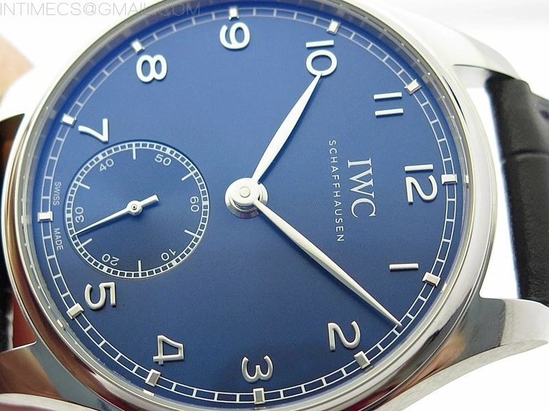 Portuguese IW358304 ZF 1:1 Best Edition SS Blue Dial on Black Leather Strap A82200