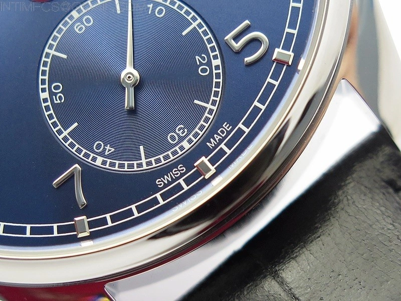 Portuguese IW358304 ZF 1:1 Best Edition SS Blue Dial on Black Leather Strap A82200