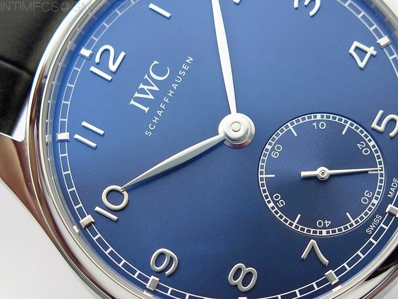 Portuguese IW358304 ZF 1:1 Best Edition SS Blue Dial on Black Leather Strap A82200