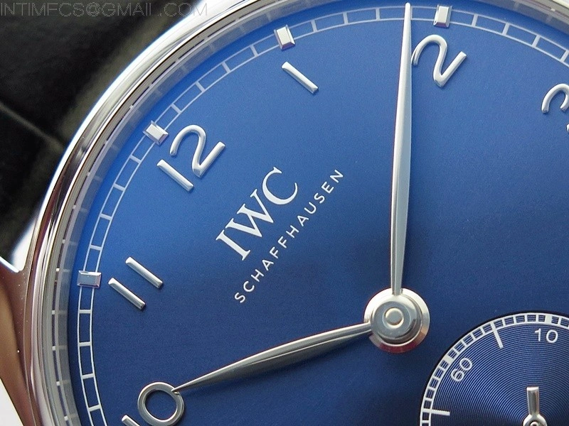 Portuguese IW358304 ZF 1:1 Best Edition SS Blue Dial on Black Leather Strap A82200