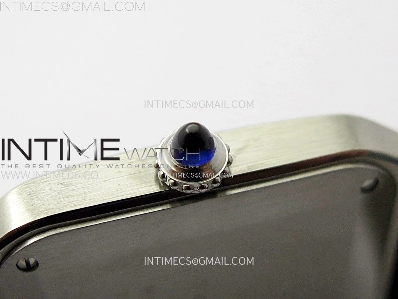Santos Dumont 43.5mm SS RG F1F Best Edition Silver Dial on Black Leather Strap Quartz