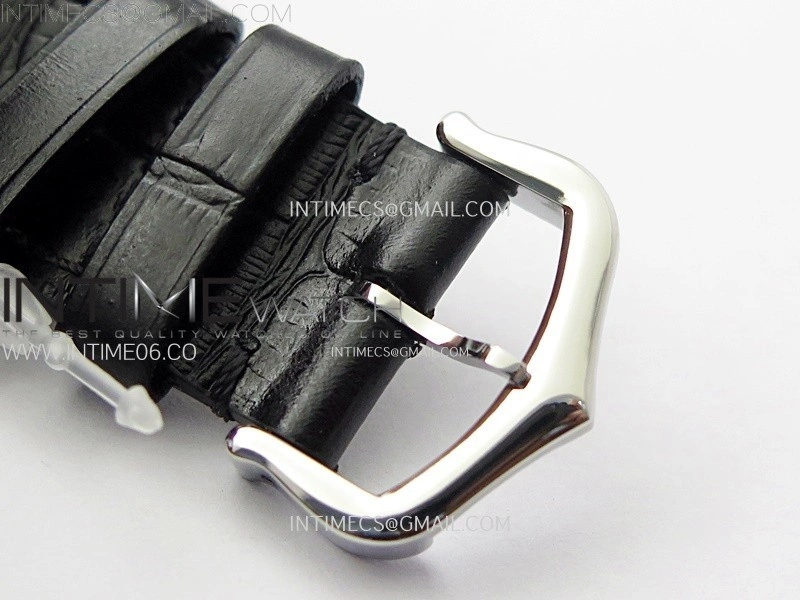 Santos Dumont 43.5mm SS RG F1F Best Edition Silver Dial on Black Leather Strap Quartz