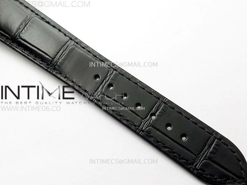 Santos Dumont 46.6mm SS RG F1F Best Edition Silver Dial on Black Leather Strap Quartz