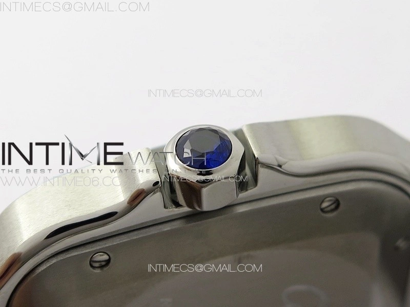 Santos de Cartier 40mm SS Cer GF 1:1 Best Edition Blue Dial on SS Bracelet MIYOTA 9015