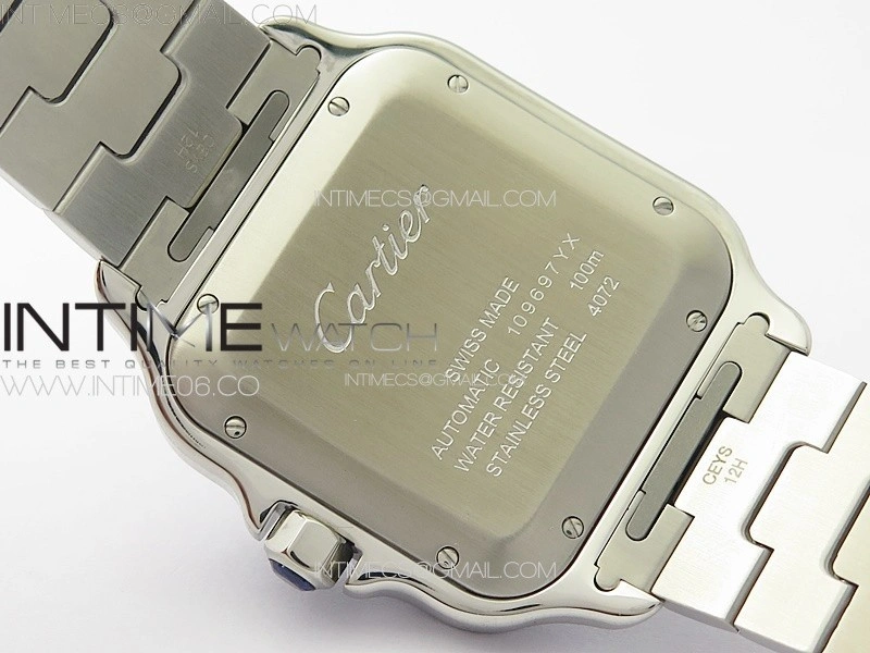 Santos de Cartier 40mm SS Cer GF 1:1 Best Edition Blue Dial on SS Bracelet MIYOTA 9015