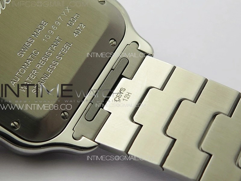 Santos de Cartier 40mm SS Cer GF 1:1 Best Edition Blue Dial on SS Bracelet MIYOTA 9015